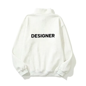 Sudadera con capucha y cremallera unisex de alta calidad OEM con bordado de cuello simulado y sudaderas personalizadas con estampado de logotipo para invierno - Product Image 3
