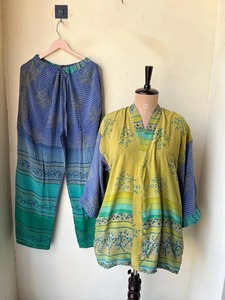 Ensemble pyjama Kimono Robe et pyjama vêtements de nuit en soie pour femmes ensemble de pyjama en soie crêpe confortable Kimono Robe ensembles de vêtements de détente de maternité - Product Image 2