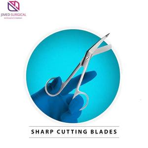 กรรไกรตัดผ้าพันแผลแบบแมนนวล 14 ซม. ทำจากสแตนเลส ใช้ซ้ำได้ อุปกรณ์ปฐมพยาบาลทางการแพทย์ สำหรับใช้ในกรณีฉุกเฉิน ตัดผ้าพันแผลผ่าตัด - Product Image 6