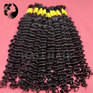 Hali Hair B03 100% Color Natural Extensiones de cabello vietnamita Cabello Remy 100g Decoloración teñida Extensión de cabello a granel de onda profunda permanente - Product Image 1