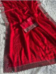 Diseñador indio exclusivo elegante espacio seda Jarkhan trabajo sari con blusa étnica elegante fiesta boda Festival desgaste para mujeres - Product Image 2