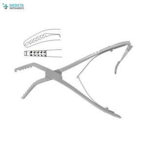 Os de Semb tenant le forceps incurvé latéralement avec le rochet 19cm/instruments orthopédiques - Product Image 2