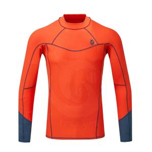 เสื้อกีฬาแขนยาวแบบรัดรูป UPF 50 + สำหรับผู้ชายเสื้อออกกำลังกายพิมพ์โลโก้ตามสั่งสำหรับกีฬาว่ายน้ำโต้คลื่น MMA เสื้อป้องกันเด็กผู้ชาย - Product Image 3