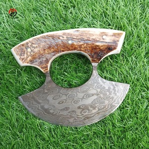 Single Blade Ulu Knife Damascus Steel Mincing Knife Ulu Knife for Sale - Product Image 3