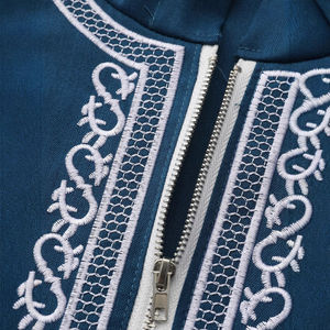 Thobe pour homme 2025, style islamique, uni, pour la prière de l'Aïd, manches longues, à capuche, fermeture éclair, longueur cheville, coupe ample - Product Image 4