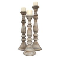 Ensemble de porte-bougies en bois de noyer, fait main, durable, écologique, design moderne, décoration d'intérieur, Noël, Pâques, Saint-Valentin
