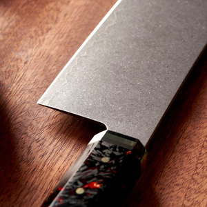 Cuchillos de Chef de estilo japonés personalizados al por mayor, recién llegados, mango de fibra de carbono, cuchillos de cocina negros, personalización disponible - Product Image 3