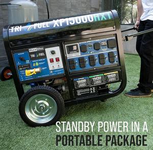 เครื่องกำเนิดไฟฟ้าสำรองสำหรับบ้านแบบพกพา รุ่น XP15000HXT 15000 วัตต์ ใช้ได้สามระบบเชื้อเพลิง พร้อมระบบเตือนก๊าซคาร์บอนมอนอกไซด์ รับประกัน 3 ปี จากโรงงาน - Product Image 3