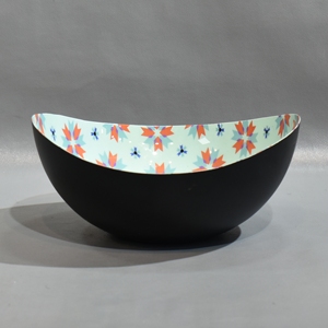 Cuenco para servir de Metal de Navidad de alta calidad, utensilios de cocina sostenibles con estampado de esmalte en forma de yate para cenas - Product Image 2