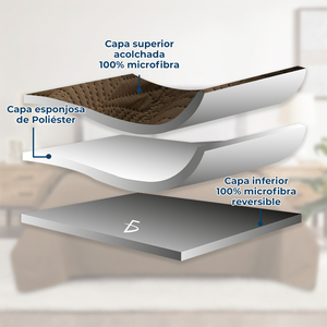 Elegante Piumino in Microfibra con Motivo a Righe, Comodo Trapuntino Imbottito in Poliestere per il Tuo Letto - Product Image 1