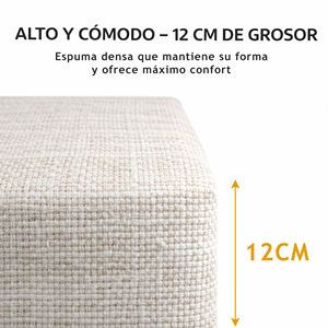 Ensemble de 4 coussins de palettes d'extérieur en tissu durable 120x80 + 120x50 cm pour canapé de jardin, 12 cm d'épaisseur, housse amovible, mobilier de patio - Product Image 4