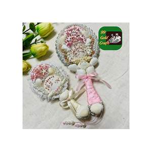 MIROIR ROND À CADRE EN COQUILLE FAIT MAIN DU VIETNAM CONCEPTION DE VANITÉ DE STYLE CÔTIER DÉCORATIF POUR BUREAU À DOMICILE OU CHAMBRE D'HÔTEL - Product Image 3