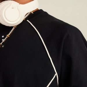 <b>summer</b> 305 heavy solid colour namely edge short-sleeved Europe and the United States ins street oversized <b>T</b>-<b>shirt</b> for <b>men</b> - Product Image 4