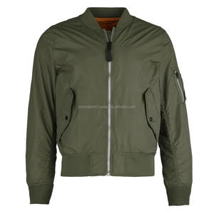 Blousons bombardier Hip Hop en polyester unisexe personnalisé OEM Blouson de vol à col montant pour hommes Blouson bombardier de vol - Product Image 1