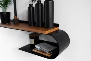 Étagère en bois avec rail en métal pour le rangement et l'organisation de la maison pour les ustensiles Catégorie Rayan International IK-178 - Product Image 6