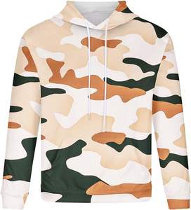 OEM logotipo personalizado de alta calidad de algodón de poliéster elegante Streetwear de los hombres de camuflaje de invierno sudaderas con capucha de talla grande esencial gran oferta - Product Image 1