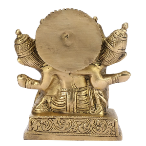 Indian Price Handmade Traditional Style Brass Panchmukhi Ganesha <b>Statue</b> for Diwali Celebrations and Home Decoration - Product Image 2