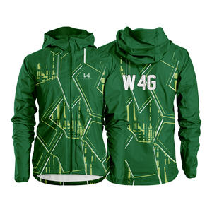 Veste coupe-vent à capuche en nylon enduit, respirante, imperméable, à séchage rapide, écologique, motif camouflage vert personnalisé W4G, pour le printemps - Product Image 3