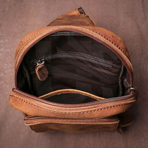 Sac de poitrine en cuir avec logo personnalisé Sac de poitrine en cuir du meilleur matériau Sac de poitrine en cuir de marque privée - Product Image 2