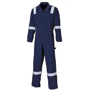 Combinaison haute visibilité à manches longues et durables Ensemble de vêtements de travail antistatiques et résistants aux radiations Uniforme de travail réfléchissant pour la sécurité