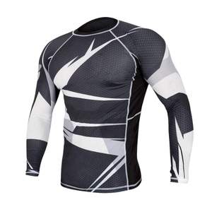 เสื้อยืดแขนยาวคอกลมทรงสลิมฟิตแห้งเร็วสำหรับผู้ชาย ยี่ห้อ INDEX APPAREL ผ้าโพลีเอสเตอร์ถักลายพิมพ์รูปมังกร - Product Image 2