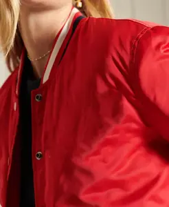 Women's Plus Size Varsity Jacket Custom Patch Fall Baseball OEM Embroidery Regular Sleeves Waterproof Breathable Wool/Polyester - Product Image 5