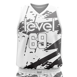 Mejor diseño personalizado 100% poliéster ropa deportiva al aire libre uniforme de baloncesto de alta calidad transpirable conjuntos de talla grande - Product Image 3