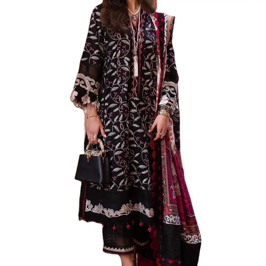 Salwar Kameez праздничная одежда дизайнерское свадебное пакистанское индийское болливудское платье дизайнерское роскошное газонное черное платье 2023