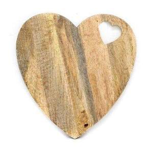 Planche à découper en bois en forme de cœur, durable, 1,5 cm d'épaisseur, bois naturel pour un usage quotidien - Product Image 2