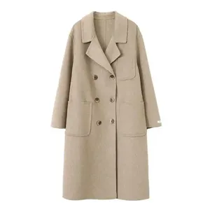 High Quality Elegant Women Winter Fashion Warm Casual Breathable Coat Women Long Slim Winter Thick Fleece Long Coat - Product Image 1