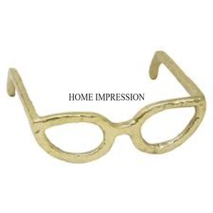Vintage Rustic Art Inspired Heavy Duty Metal Made Gold Plated Sunglasses Designer Sculpture Home And Office Desks Decor Supplies - Product Image 2