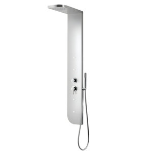 Colonna doccia 3 funzioni in acciaio inox 4 Spins lombari L20xp50xh150 005B finitura cromata lucido Set bagno cromato - Product Image 1