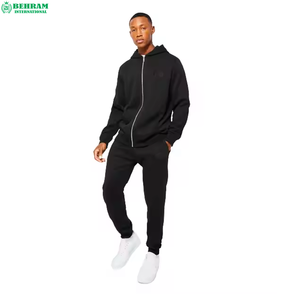 Survêtements de luxe personnalisés 100 % coton, écologiques, respirants, style streetwear, avec taille élastique, grandes tailles, pour l'hiver - Product Image 4