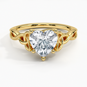 Trending Certified 1ct Heart Shape Lab Grown Diamond 14K Oro sólido Anillos de joyería de compromiso para mujeres Regalo al mejor precio - Product Image 1