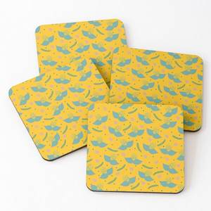 Eco Friendly Premium Quality Wood & Enamel Printed 100% Handmade Serving Tea Cup Coasters Mats Use for Home Hotel &Restaurant - Product Image 5