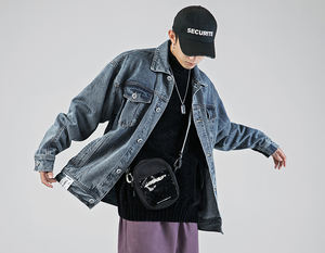 OEM Custom Unisex Distressed <b>Acid</b> <b>Wash</b> <b>Denim</b> <b>Jacket</b> Coats Jean Work <b>Jacket</b> for Men Unisex Custom <b>Denim</b> <b>Jacket</b> - Product Image 5