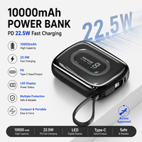 Nouveau Produit 2026 Batterie Externe Portable Haute Capacité 10000 mAh Charge Rapide PD 22.5W Entrée Type-C Affichage LED Batterie Li-Polymère