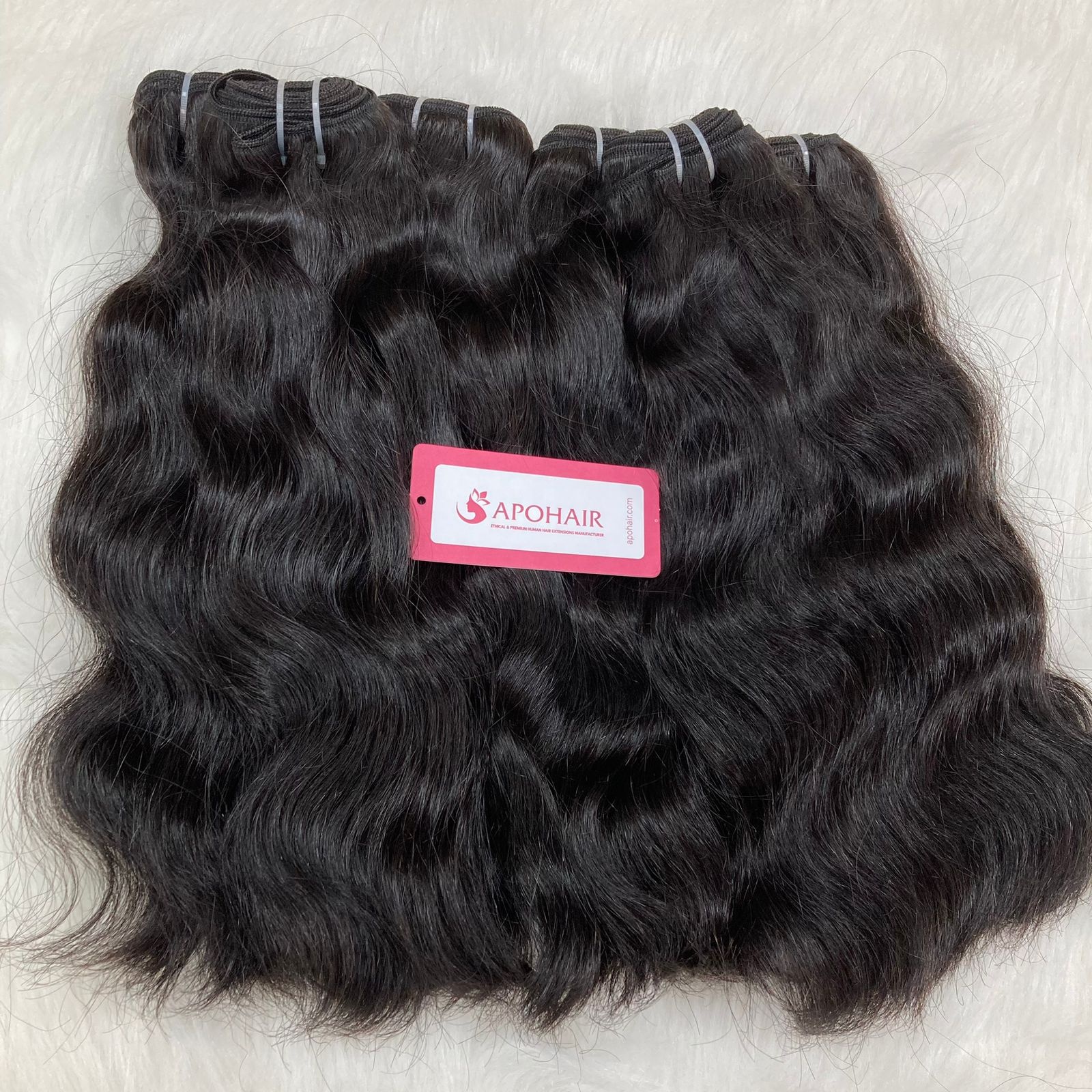 Extensiones de Cabello Natural ondulado, Cabello humano virgen sin procesar, 100% vietnamita, color natural a Rubio