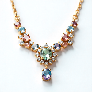 Trending Necklace 2025 Pear Crown Design Silver Ladies Necklace Long for Ladies And Girls - Product Image 6