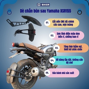 บังโคลนหน้า/หลัง XSR 155 MT15 Fz155i R15v3-R15v4-R3 รุ่น Live for Me สีดำเคลือบผงโลหะและพลาสติก ABS - Product Image 1