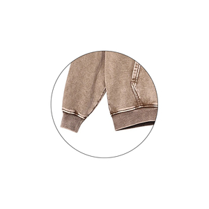 Sweat-shirts à capuche pour hommes en coton mélangé de haute qualité, lavés à l'acide, fabriqués sur mesure, confortables, basiques pour la saison hivernale, vente chaude - Product Image 5