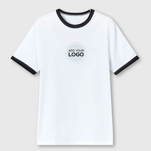 Camisas de manga corta para hombre Ringer, Camiseta de algodón de gran tamaño, camisetas gráficas, camisetas casuales de verano, camisetas - Product Image 6