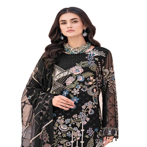 Venta al por mayor de diseñador de gasa pesada Maxi Salwar Kameez Original de marca de 3 piezas vestido pakistaní para ropa de fiesta indio pakistaní - Product Image 1