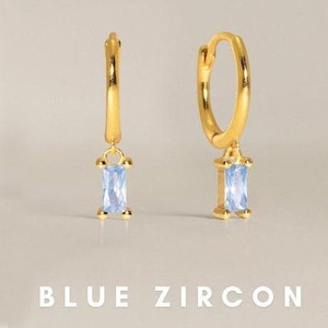 Emerald <b>Drop</b> Dangle Hoop <b>Earrings</b> - 925 Sterling Silver Baguette Shape Gemstone <b>Earring</b>, Faceted Birthstone Women Jewelry - Product Image 6