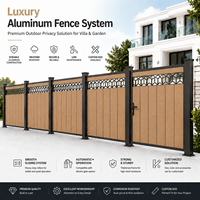 Système de clôture extérieure en WPC, panneaux composites bois-plastique résistants aux UV pour jardin, villa, hôtel et complexe hôtelier