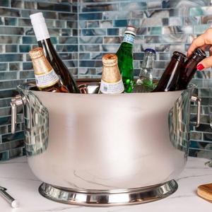 Hielera de Metal Martillado para Botellas de Cerveza y Whisky, Enfriador de Bebidas Artesanal, Cubitera para Vino, para Eventos y Fiestas - Product Image 2