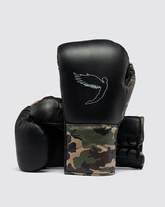 Nouveau combat vente chaude noir à lacets gants de boxe de combat Compettiton MMA Muy Thai Sparring paire adultes et enfants - Product Image 1