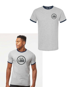 เสื้อยืดคอกลมสำหรับผู้ชายเสื้อทีเชิ้ตกีฬาคอกลมผ้าบางเนื้อละเอียดออกแบบได้ตามสบาย - Product Image 5