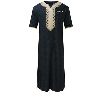 <b>Men's</b> Fashionable Jubbah <b>Thobe</b> Stitching Muslim Islamic Clothing Kaftan Abaya <b>for</b> <b>Men</b> Wholesale - Product Image 2