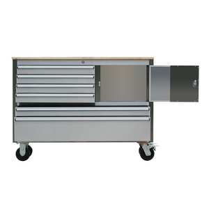 Caja de Herramientas de Acero Inoxidable al por Mayor de 48 Pulgadas <span class=keywords><strong>con</strong></span> 6 <span class=keywords><strong>Cajones</strong></span> y 1 Puerta <span class=keywords><strong>para</strong></span> Almacenamiento en Garaje - Product Image 4